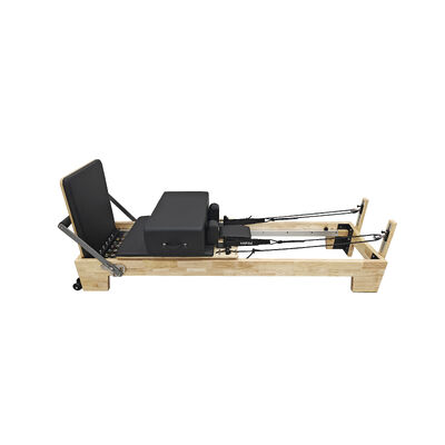 Quality Heavy Duty Oak Wood Pilates Reformer U+PL006E with Smooth Gliding Track factory