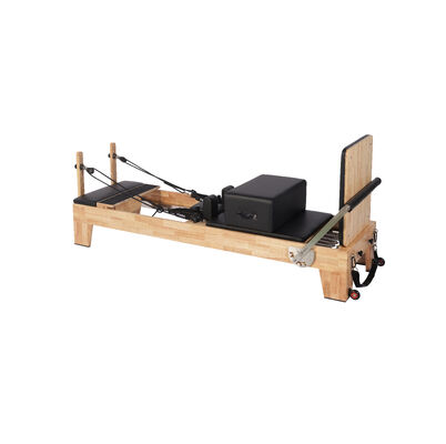 Qualität Pilates-Reformer U+PL006 mit Eichenrahmen und vollständiger Widerstandstrainingsausrüstung Fabrik