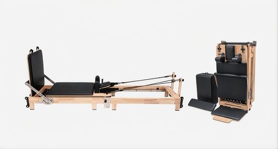 Quality Oak Foldable Pilates Reformer U+PL015E with Lightweight Transport Design factory