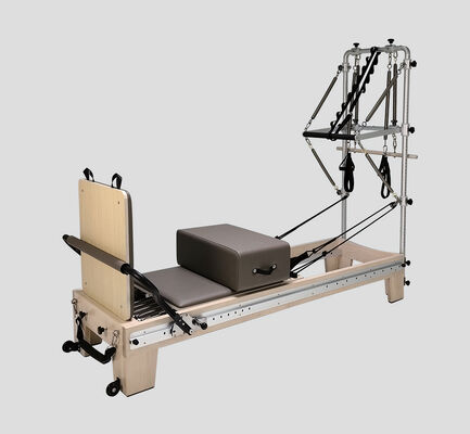 Quality Elite Maple Pilates Reformer U+PL001FAX With Full Track Tower Combination factory